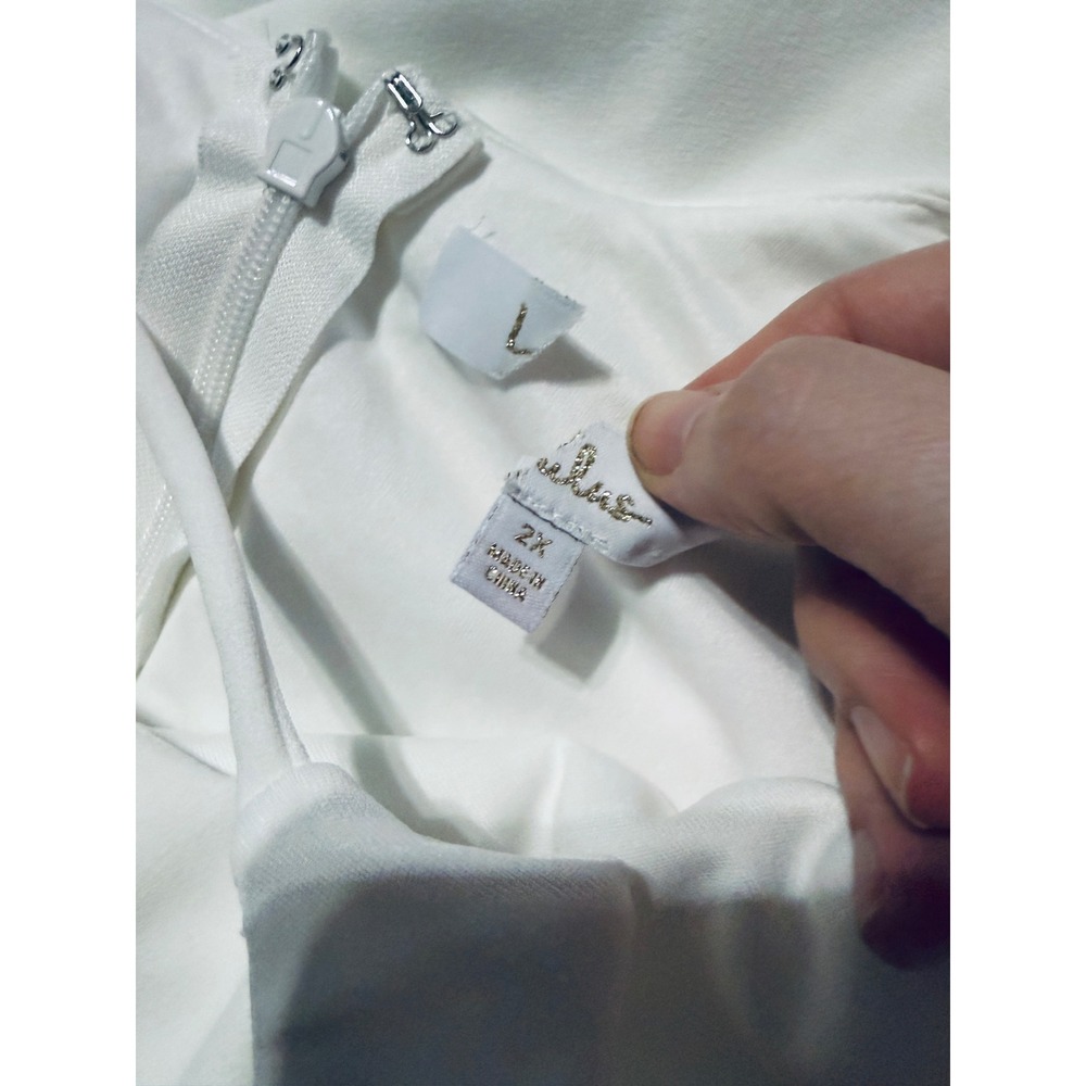 NEW Lulus 2XL Plus‎ Size Infinite Glory White Maxi Dress Ivory Adjustable Straps - Picture 10 of 10